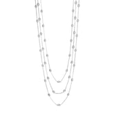 Sterling Silver Bead Charms Fancy Necklace, 18" fine designer jewelry for men and women